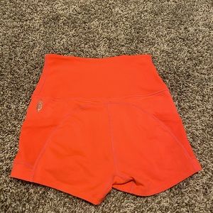 Free People Movement bright coral shorts